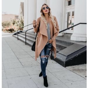 VICI Drape Coat In Camel